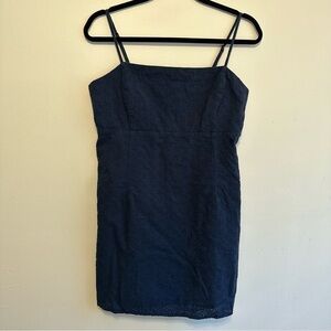 Garage Navy Blue Daisy Cutout Dress L Large